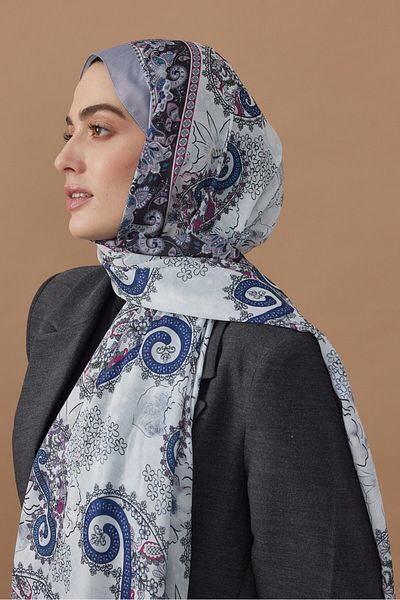 Modakaşmir Damask Pattern Cotton Shawl