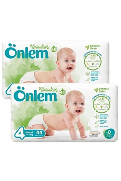 ÖNLEM Botanika 4 Beden Çocuk Bezi İkili Jumbo Maxi 44 Lü x 2 Adet