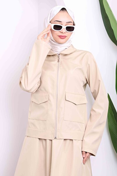 İmajButik Bondit Jacket and Stone Skirt Suit Set