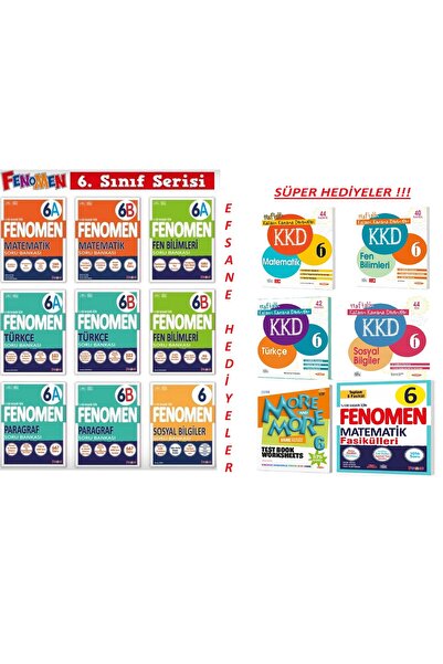 Kurmay Yayınevi Fenomen 6. Sınıf Tüm Dersler Matematik Fen Türkçe Sosyal Soru...