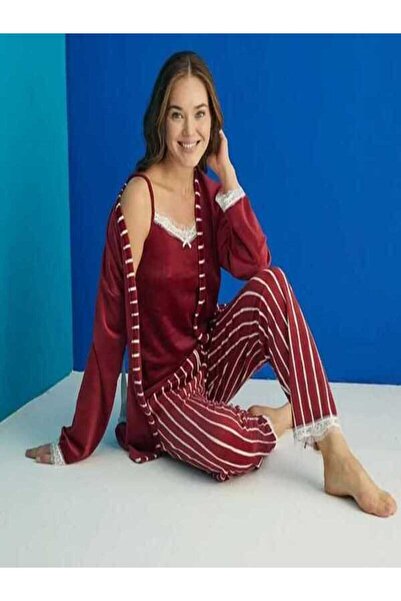 Mihra طقم بيجامة مخمل 3 قطع 13451-5