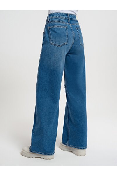 Loft Long Wide Leg Regular Fit Women's Trousers