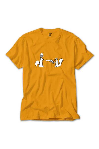 WAKHA تي شيرت أصفر بأيدي السنجاب