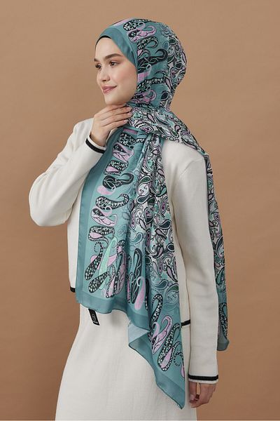 Modakaşmir Paisley Flower Pattern Cotton Shawl