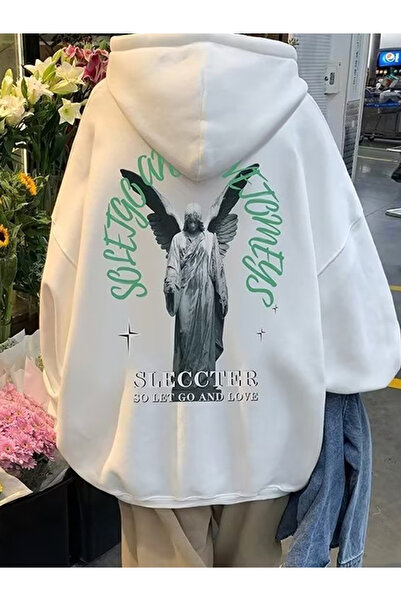 Drippy Sonbahar erkek Hoodies melekler baskılı Baggy tişörtü Hip Hop moda Str...