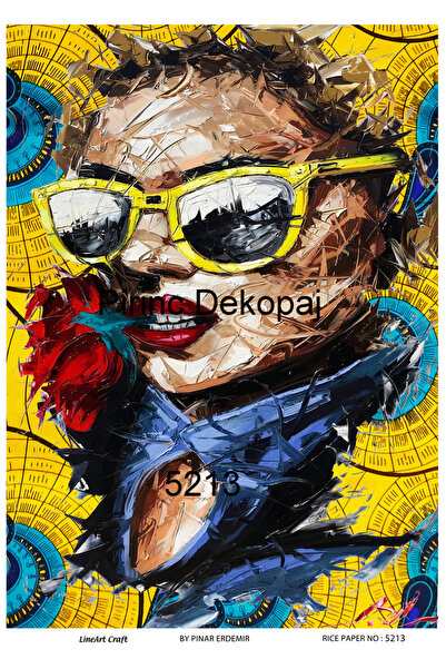 LİNEART ورق ديكوباج نحاسي Lineart رقم: L5213- 29x42 سم