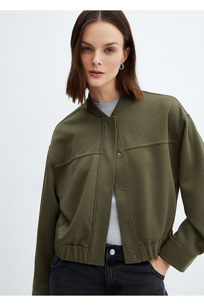 MANGO Woman Ozdobná bunda typu bomber s prošíváním