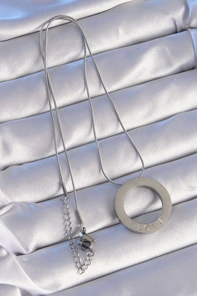 Clariss 316L Steel Silver Color Zircon Stone Model Necklace