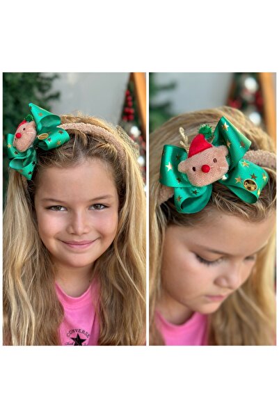 QUEEN AKSESUAR Lüks tasarım süslü simli altın yıldız desenli Noel yılbaşı gey...