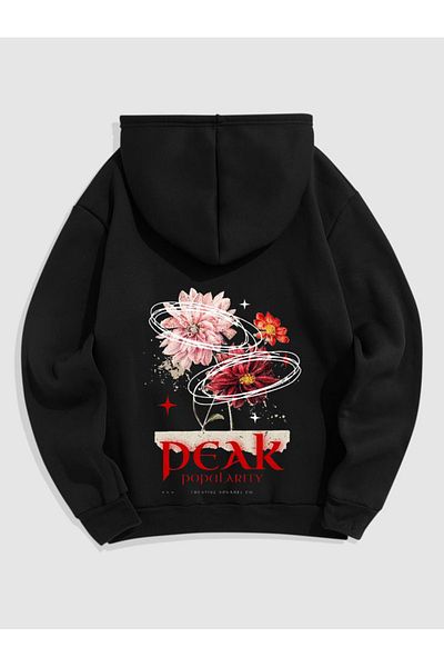 Favelas Moda Unisex Printed Hooded White Sweatshirt