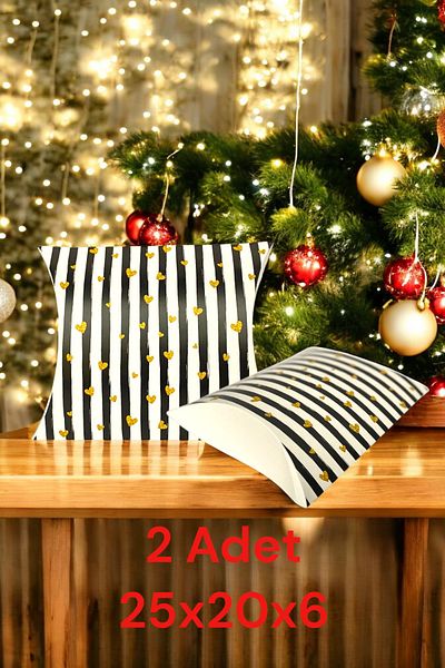 Beezzle 2 Pcs Pillow Model Special Design Black White Star Christmas Gift Package New Year Gift Package