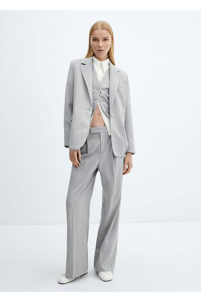MANGO Woman Látková bunda Pinstripe Blazer