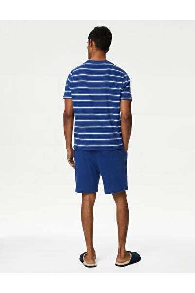 Marks & Spencer Saf Pamuklu Kısa Kollu Pijama Takımı