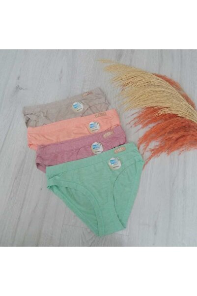 HS İÇ GİYİM 4'Lü Paket Renkli Bambu Külot