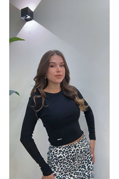 modadagiyim Crew Neck Lycra Long Sleeve Comfortable and Flexible Basic Women's Body
