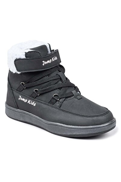 Kocamanlar Ayakkabı Jump 29180 Unisex Kaymaz Taban Çocuk Bot Siyah