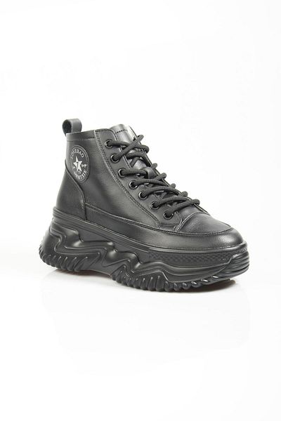 GAMELU Pantofi sport pentru femei 23kz Ginza Black High Top Talpa