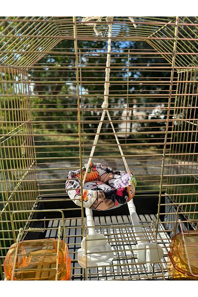 Petris Bird Bed and Bird Hammock - Round and Multicolored