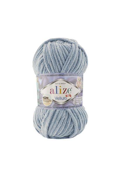 Alize 5 Τεμάχια 428 Μεσαίο Γκρι Velluto Velvet Πλεκτό Χειροποίητο - 100 gr 68 μέτρα