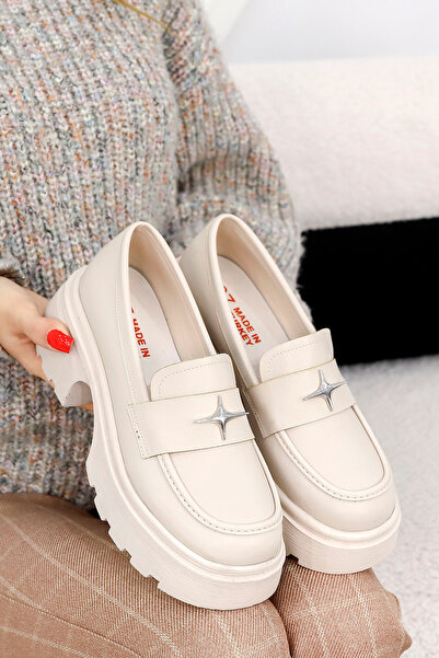 kajal ayakkabı DVMD 304 Yıldız Detaylı Loafer