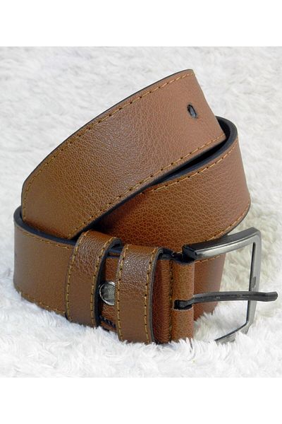 Shine Leather Ανδρική αθλητική ζώνη - Ταίριασμα καφέ, τζιν και καμβά
