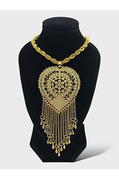 Arnes Jewelry Çelik 22 Ayar Altın Kaplama Hint Kolye