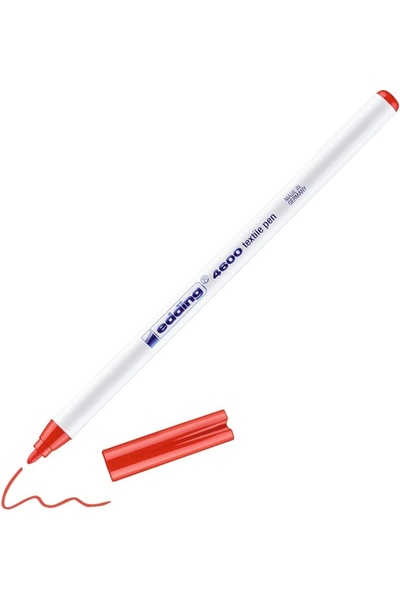 Edding 4600 1.0mm Tekstil Kumaş Kalemi Kırmızı / 002