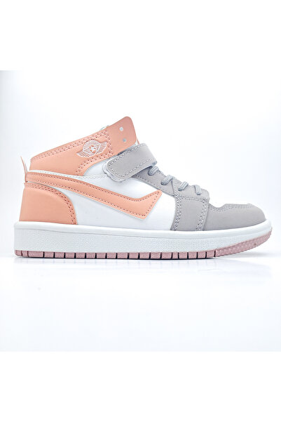 Lambırlent Kız Çocuk Cırtlı Air Mevsimlik Cilt Deri Boğazlı Anatomik Sneakers Spor Bot Ayakkabı