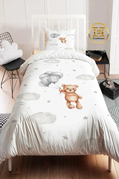 EVSEHOMES Flying Balloon Bear Digital Printing Diaper Set