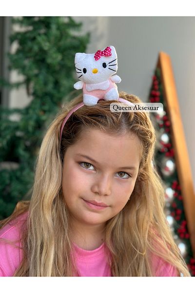 Queen Nelly Luxury Design Plush Toy Hello Kitty Catted Crown Pink Children's Costume Crown