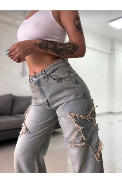 EDVESS NOU DESIGN STAR Y2K DENIM JEAN