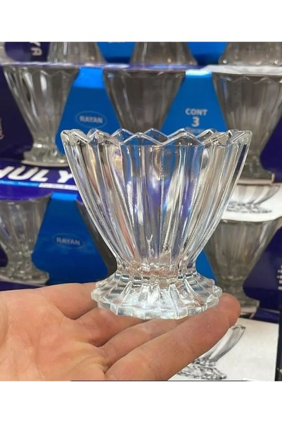 Rayan Mi̇rayyhome 6 Li Glass Freezer, Presentation Bowl, Magnolia Bowl