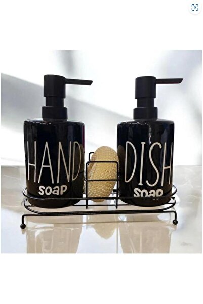 Enyaza Home 2'li 500 Ml Fenomen Metal Standlı Süngerli Pinterest Sıvı Sabunlu...