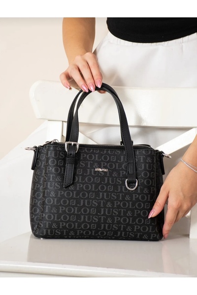 Just Polo Justpolo Kadın Siyah 4 Bölmeli El Ve Omuz Çantası