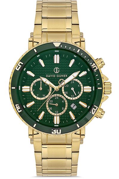 DAVID GUNER David Güner Men's Watch Dg-8424Ga-B10 45 mm Gold