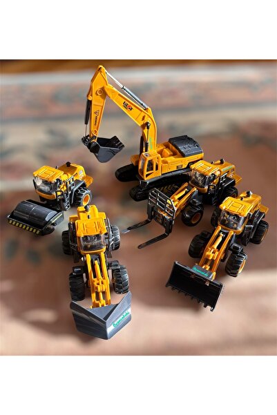 Ailenizin Oyuncakçısı Kepçe Beton Mikseri Kamyon su tankeri 4lü Oyuncak Inşaat Araçları Seti
