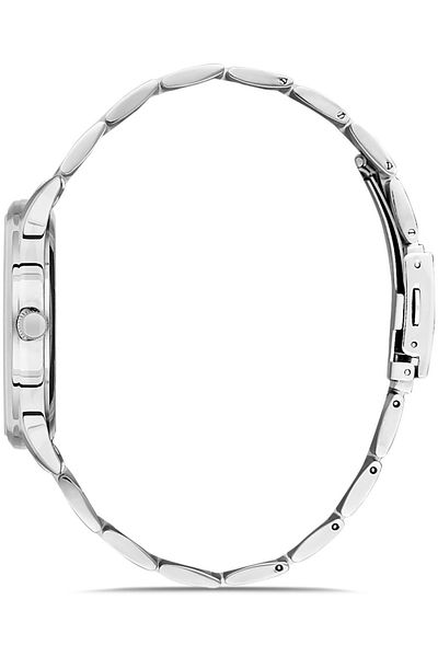 DAVID GUNER Silver Coated Black Dial Men's Wristwatch Dg-8228Ga-A2