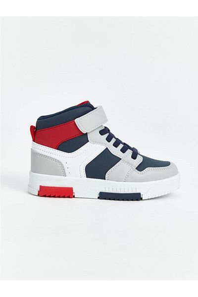 LC Waikiki Gray Color Blocked Ankle Length Boys' Sports Shoes