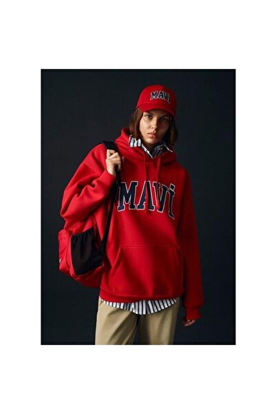Mavi Logo Red Women's Sweatshirt M1600361-82054