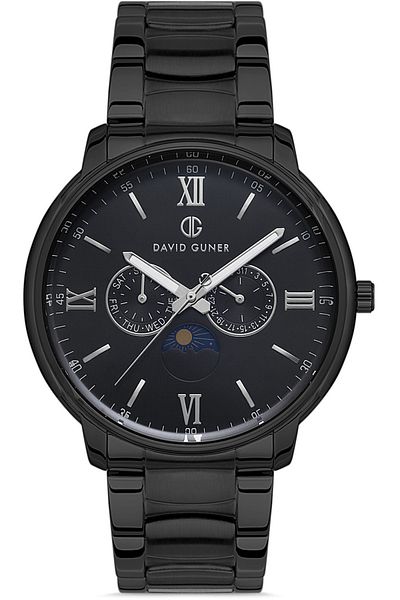 DAVID GUNER Black Coated Black Dial Men's Wristwatch Dg-8399Ga-G2
