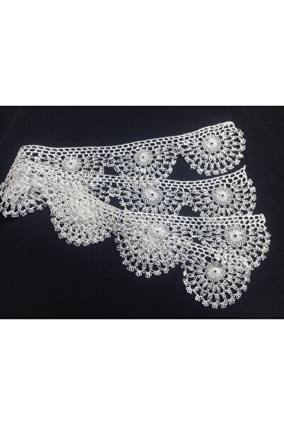 NUMİSTORE İğne oyası beyaz renk havlu kenarı