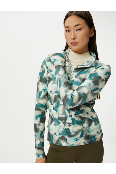 Koton Polar Hanorac cu jumătate de fermoar, guler