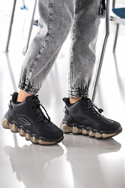 Kids Club Shoes Унисекс детски ботуши - Cool Edi Air Bosst, ортопедична подметка, ЧЕРНИ