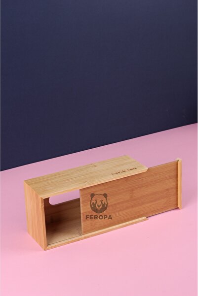 feropa Bambu Peçetelik Kutu Peçetelik Masaüstü Kutu Peçetelik