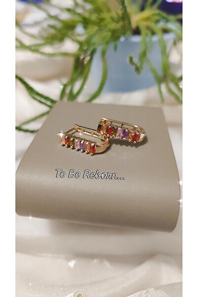 To Be Reborn Çelik Su Yolu Zirkon Taşlı Küpe Özel Yılbaşı Hediyesi