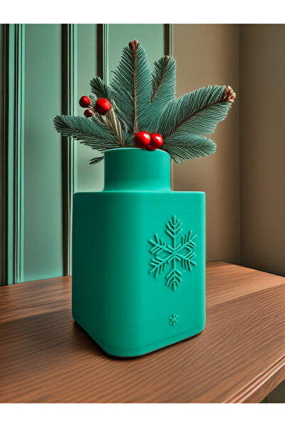 Paprika VAZO - KAR TANELİ VAZO - ÇİÇEKLİK - YENİ YIL VAZOSU