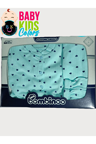 baby kids colors طقم خروج من المستشفى مكون من 5 قطع من القماش المضلع بطبعة قلب