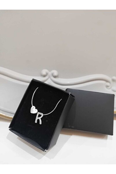 Judas Takı قلادة نسائية بسلسلة من الفولاذ الفضي على شكل قلب، قلادة بأحرف أولية