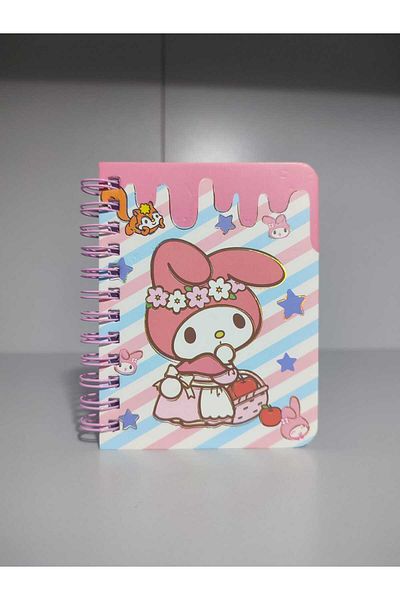 Kaptan Mavi Kuromi Hello Kitty My Melody Cinnamoroll - 60 Sheets Lined Spiral Notebook