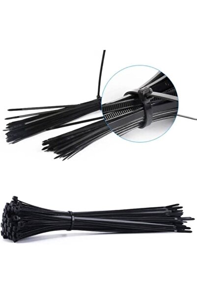 Pemsan (50 Adet) 76cm X 9mm Plastik Cırt Kelepçe (kablo Bağı) Siyah